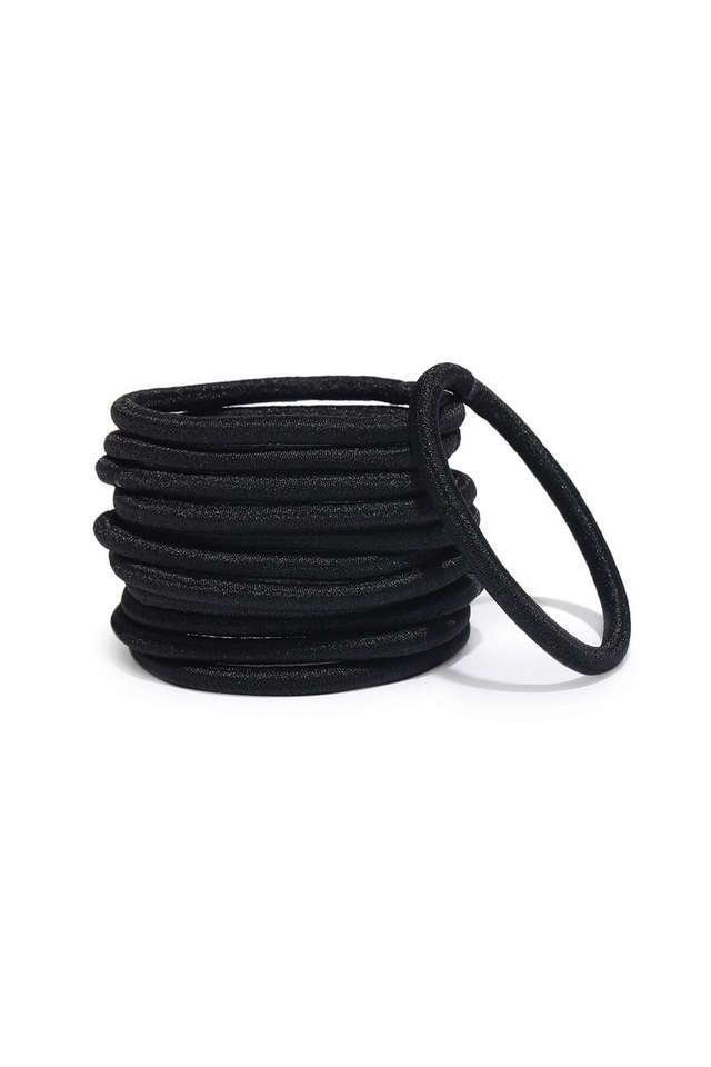 Black-Hair-Rubber-Band-Set