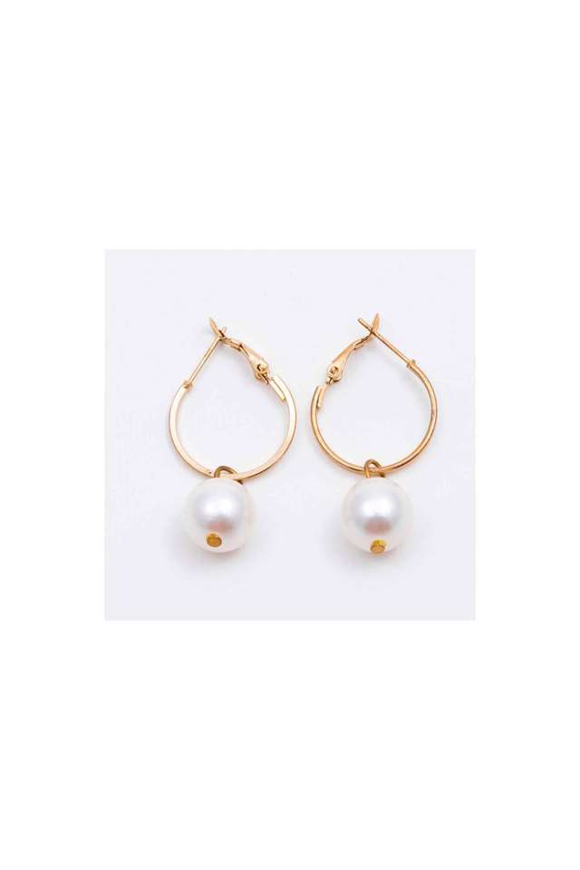 Asthaya-Gold-Plated-Pearl-Fashion-Dangle-&-Drop-Earrings