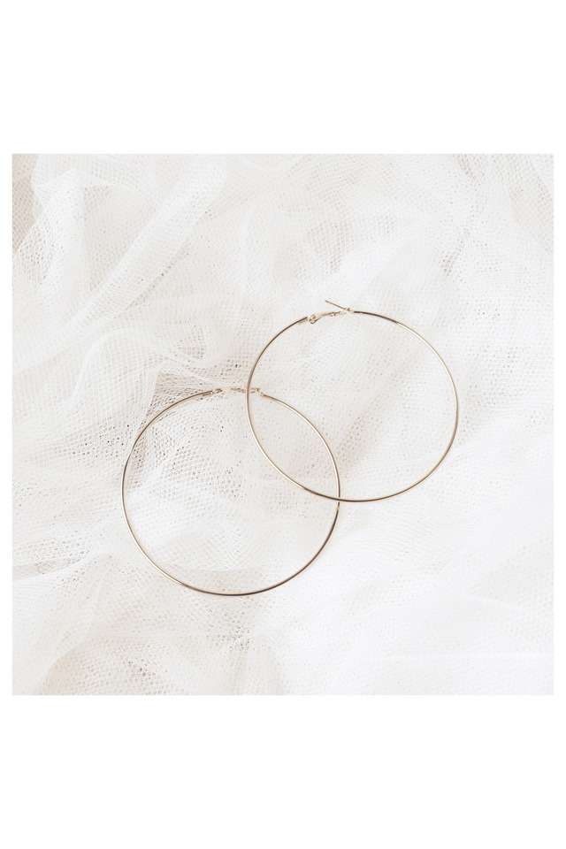 Stylish-Silver-Alloy-Womens-Hoop-Earrings