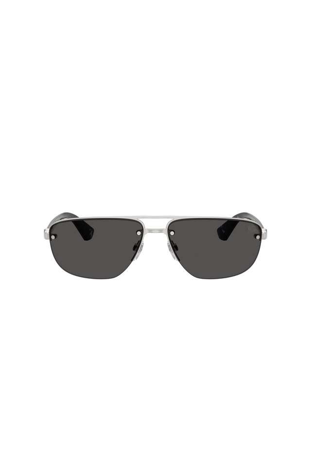 Men-Half-Rim-Non-Polarized-Irregular-Sunglasses---0BE3164