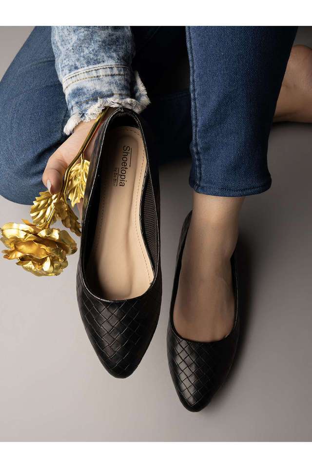 Buy Shoetopia Black Synthetic Slipon Women's Casual Ballerinas