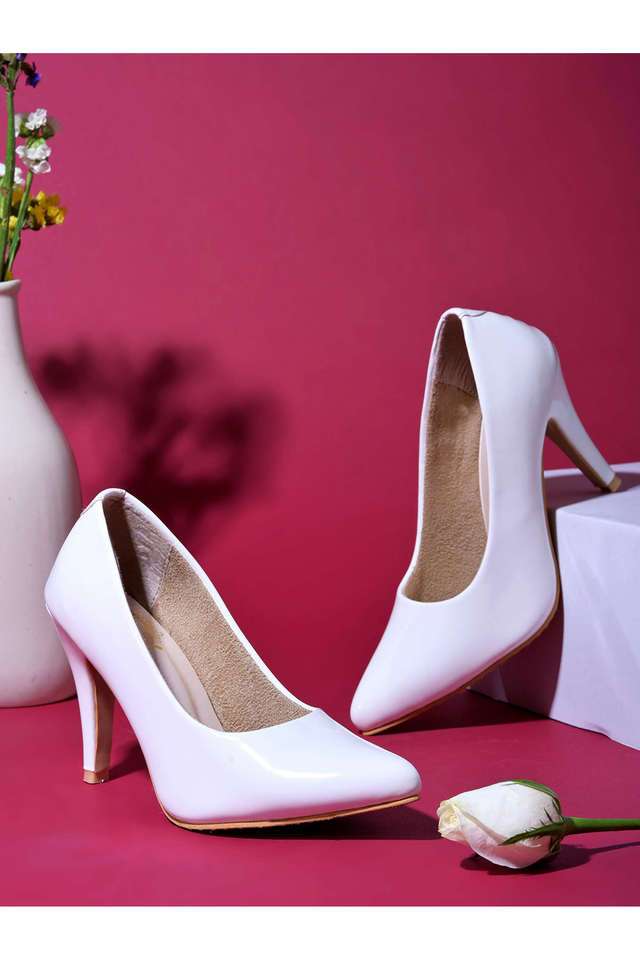 Buy Shoetopia White Synthetic Slipon Women's Casual Pumps