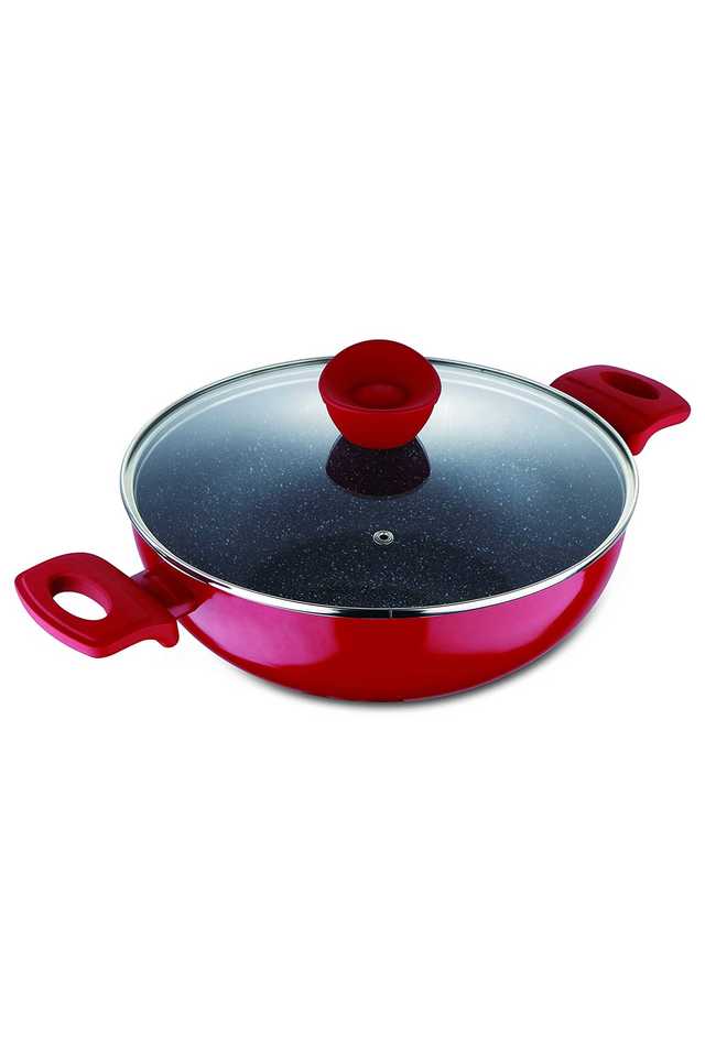 Bellini-Plus-Non-Stick-Kadai-With-Lid-28Cm