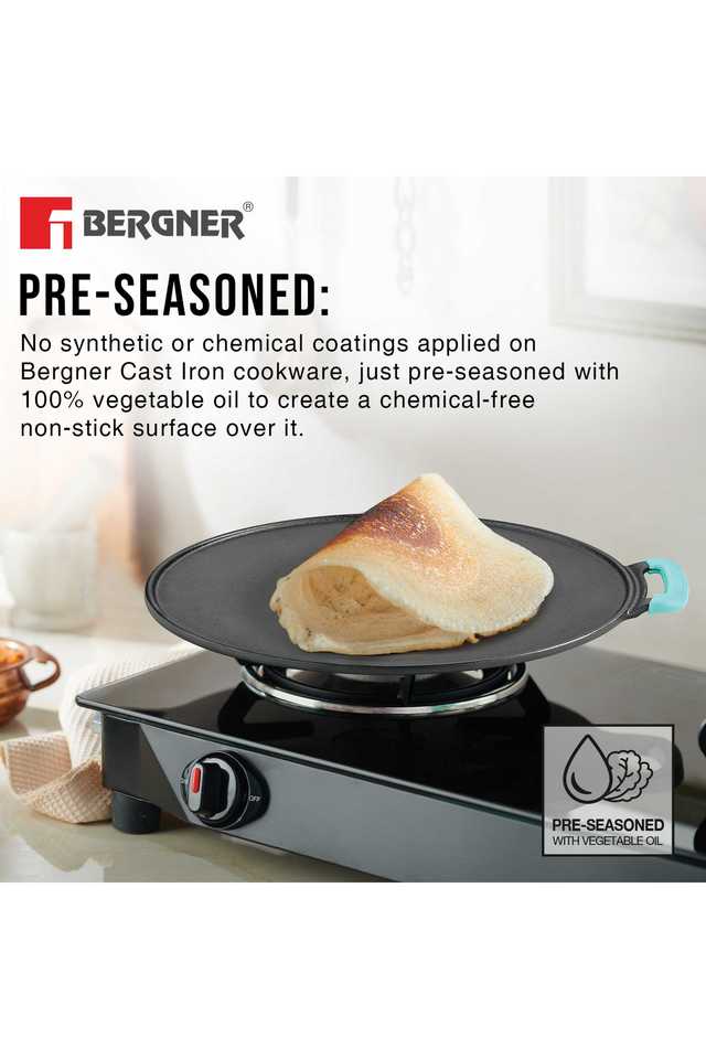 Eco-Cast-Dosa-Tawa-30X12Cm-Cast-Iron-(1-Side-Short-Handle)