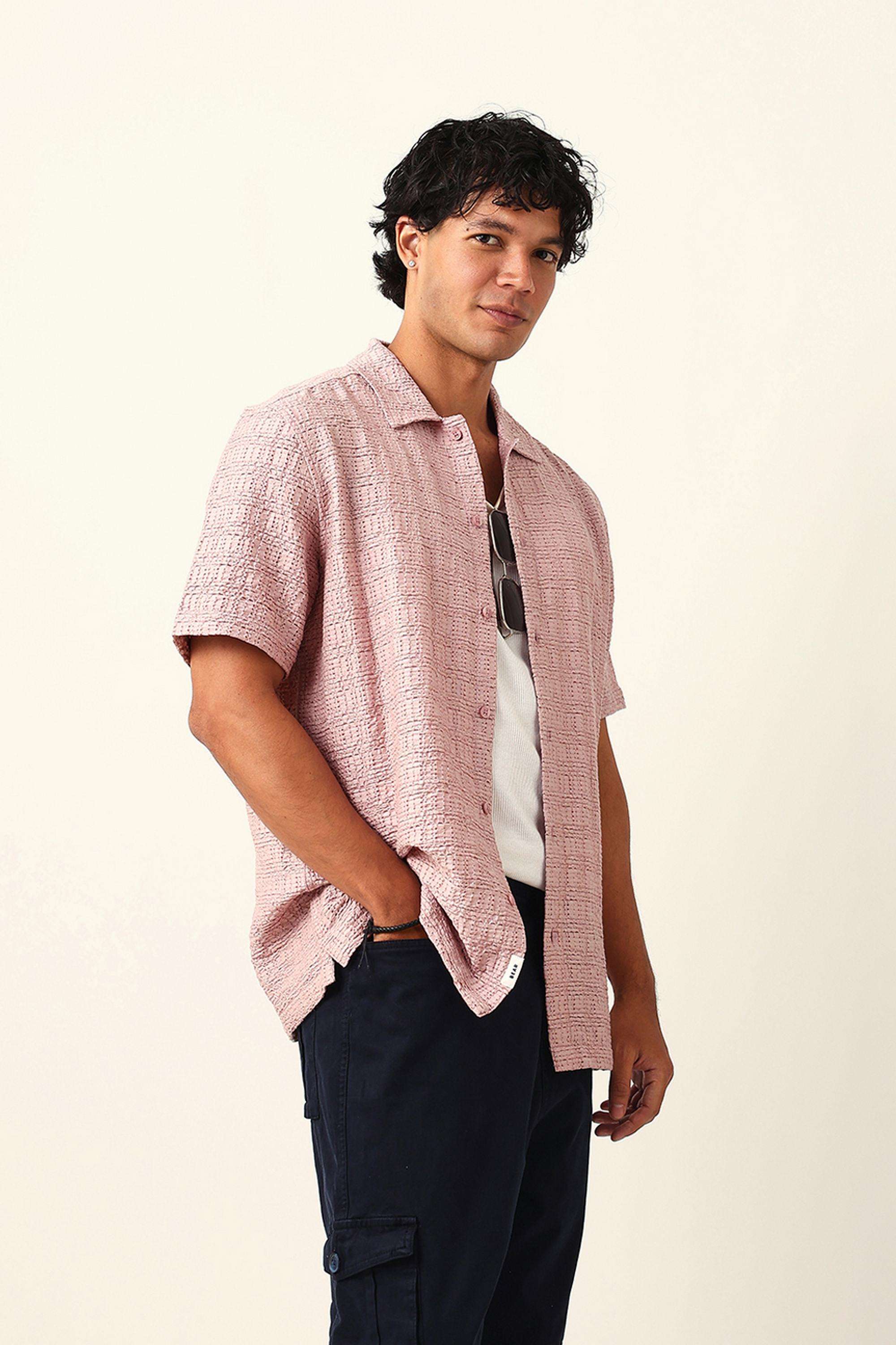 Textured-Nylon-Relaxed-Fit-Men-s-Casual-Shirt