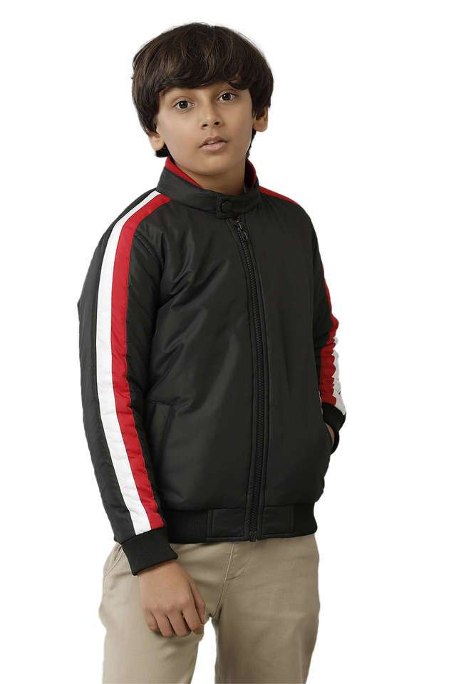 POLYESTER TAFFETA NO COLLAR BLOUSON BLK2