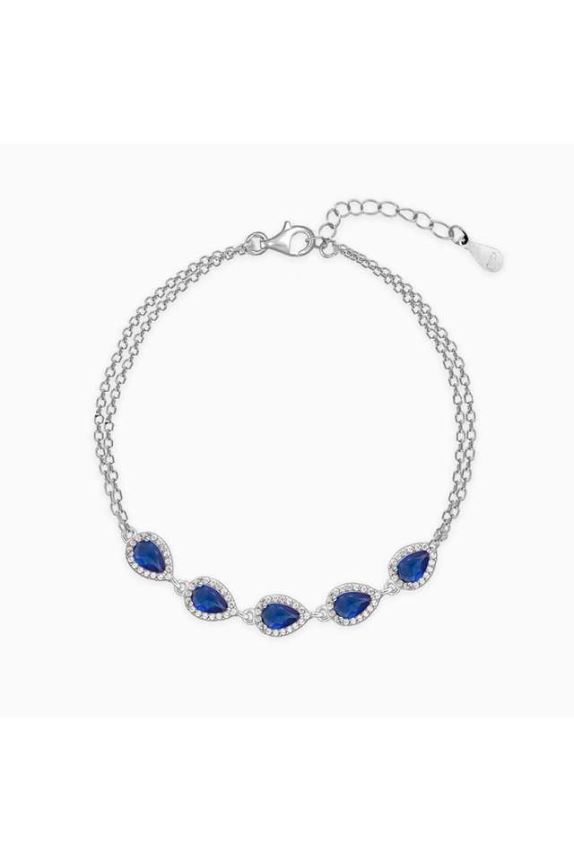 Silver-Royal-Blue-Drop-Bracelet