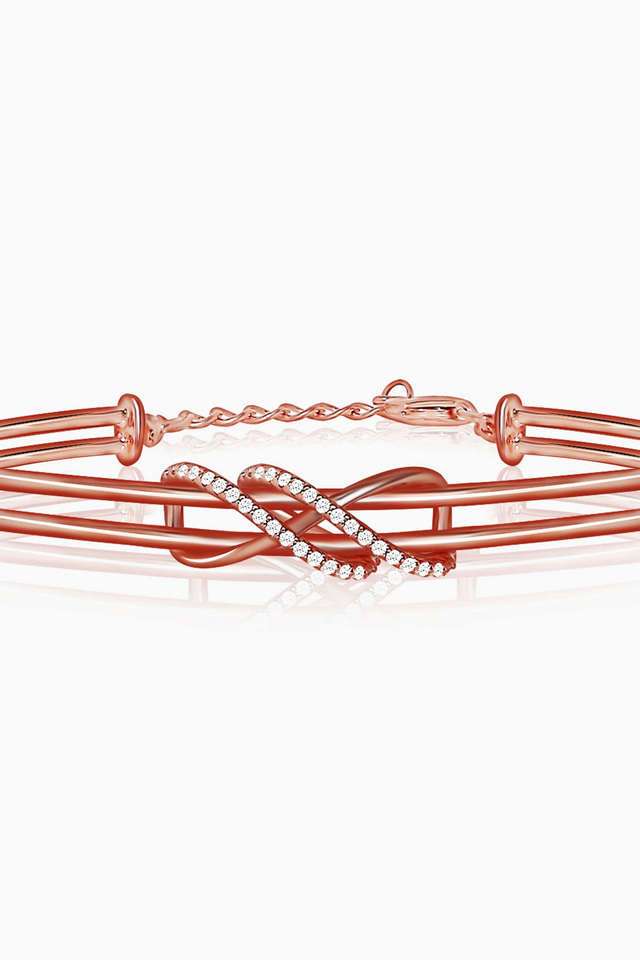Silver-Rose-Gold-Dual-Entangle-Bracelet