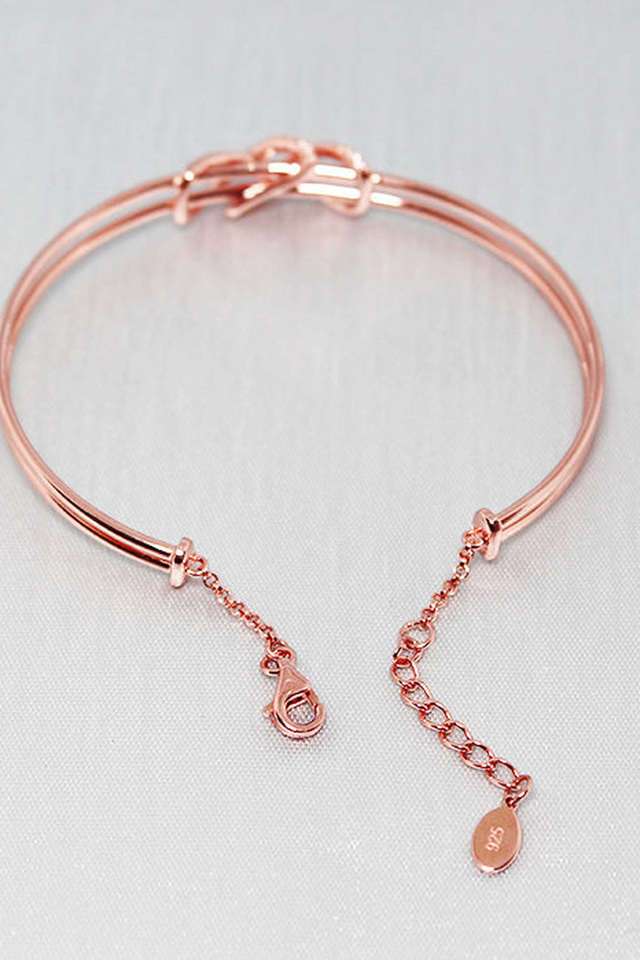 Silver-Rose-Gold-Dual-Entangle-Bracelet