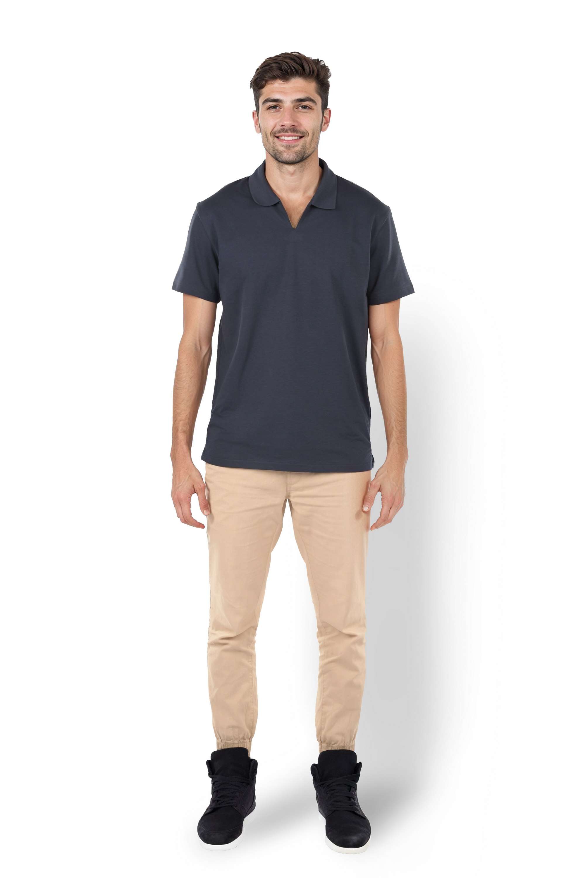 Solid-Cotton-Polo-Men-s-T-Shirt