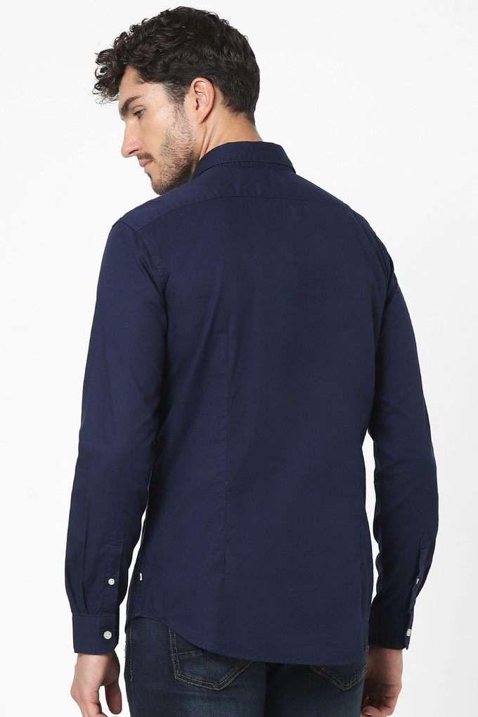 Solid-Cotton-Regular-Fit-Men-s-Casual-Shirt