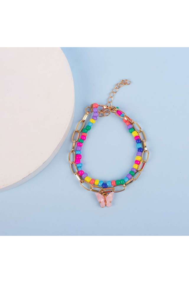Colourful-Charms-Bracelet-With-Buttyerfly-Motif