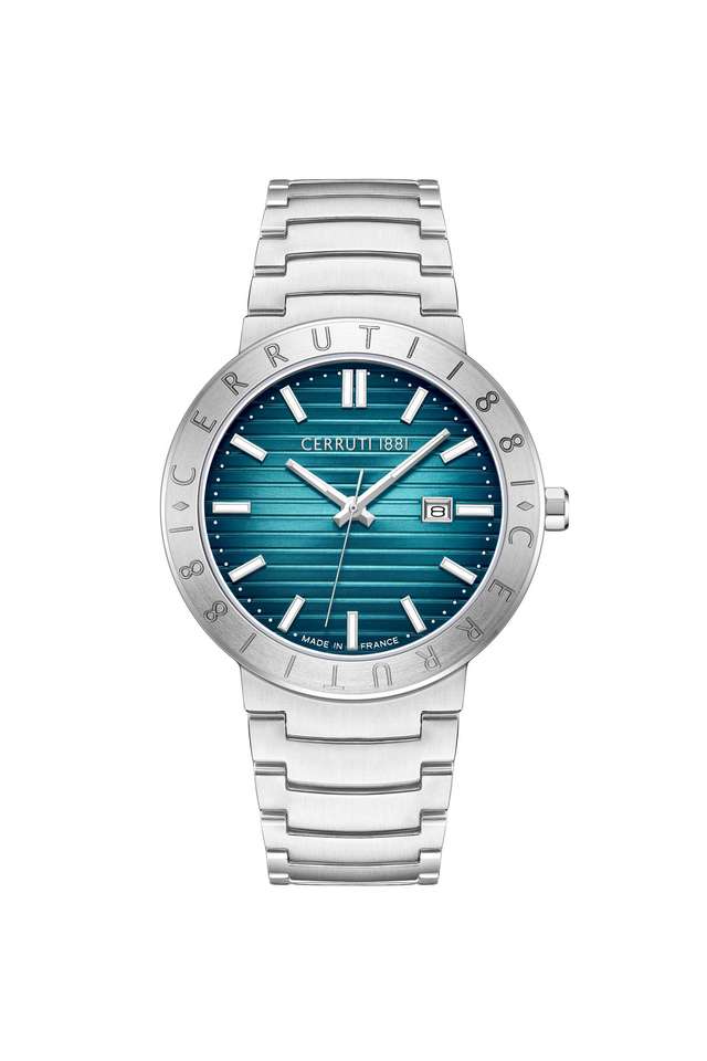 Quartz-33.5-mm-Blue-Dial-Silver-Analogue-Wrist-Watch-For-Men---CECIWGA0043102W