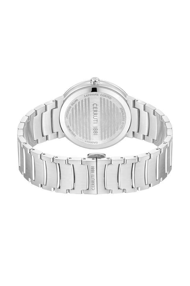 Quartz-33.5-mm-Blue-Dial-Silver-Analogue-Wrist-Watch-For-Men---CECIWGA0043102W