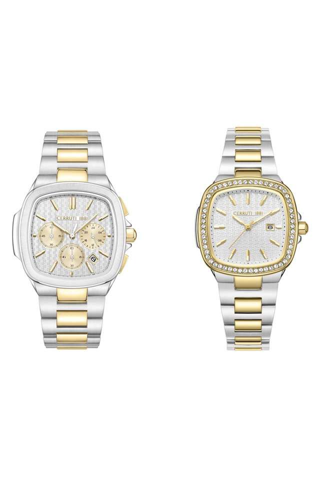 Quartz-32.4-mm-White-Dial-Stainless-Steel-Analogue-Unisex-Wrist-Watch---CECIWGI18603302PA