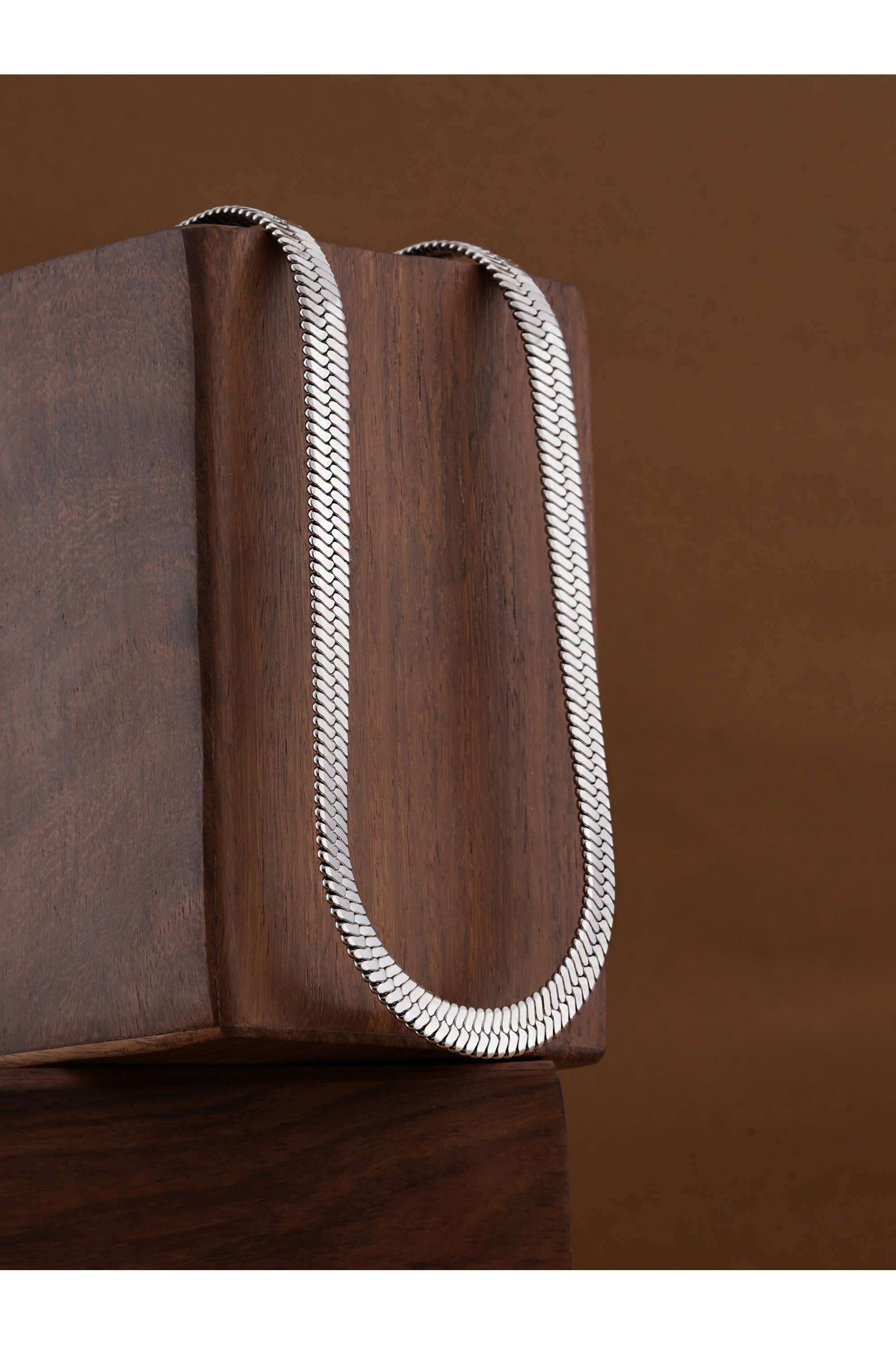 18k-Silver-Plated-Snake-Chain---Rhodium-Plated-for-Mens-Waterproof-&-Anti-Tarnish