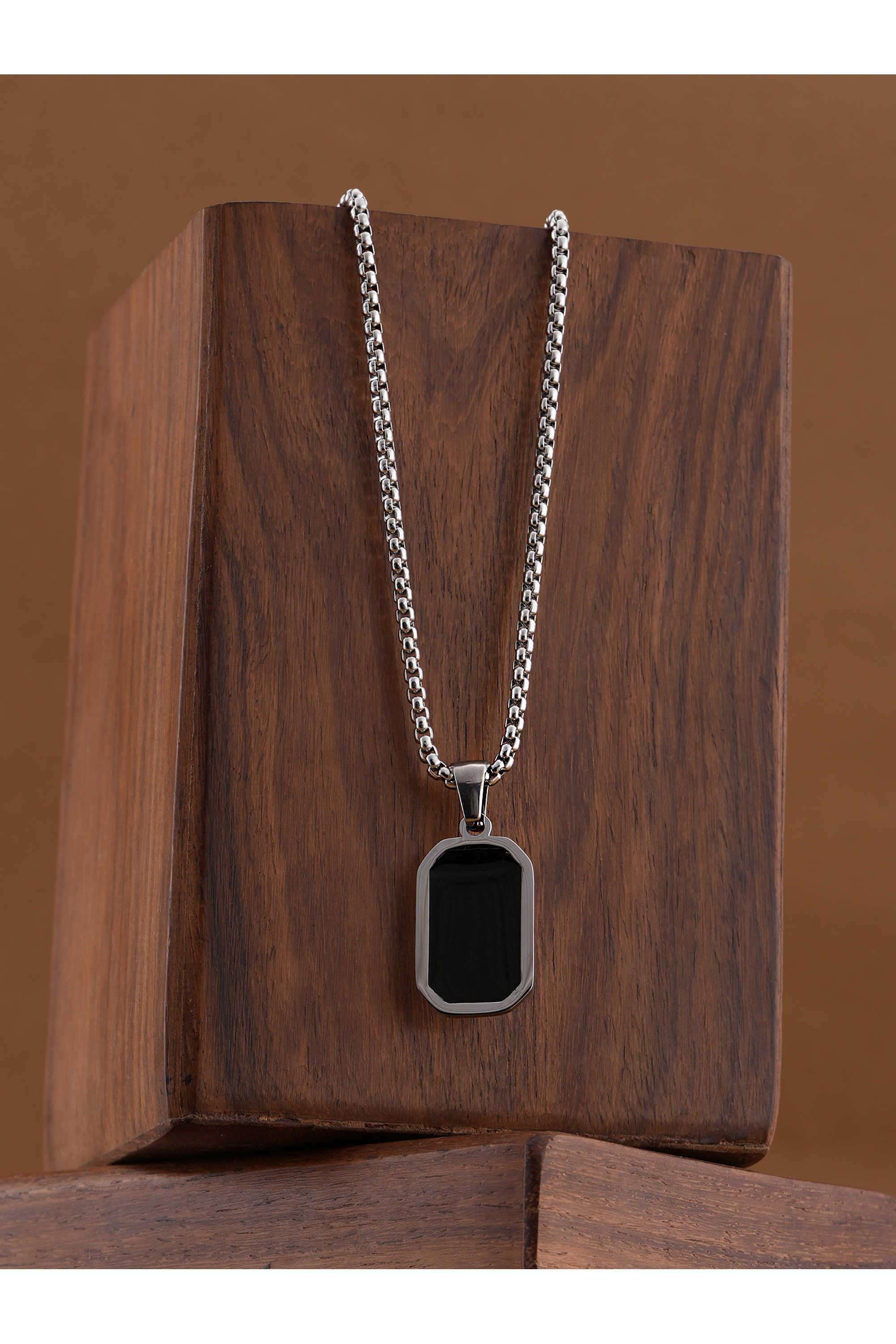 18K-Silver-Plated-Shadow-Octane-Necklace-For-Mens-Waterproof-&-Anti-Tarnish