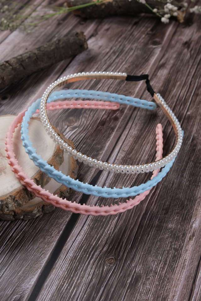 6-Pcs-of-Multicolour-Plastic-Hair-Bands-/-Head-band-for-Women-and-Girls-Hair-Band-(Multicolor)
