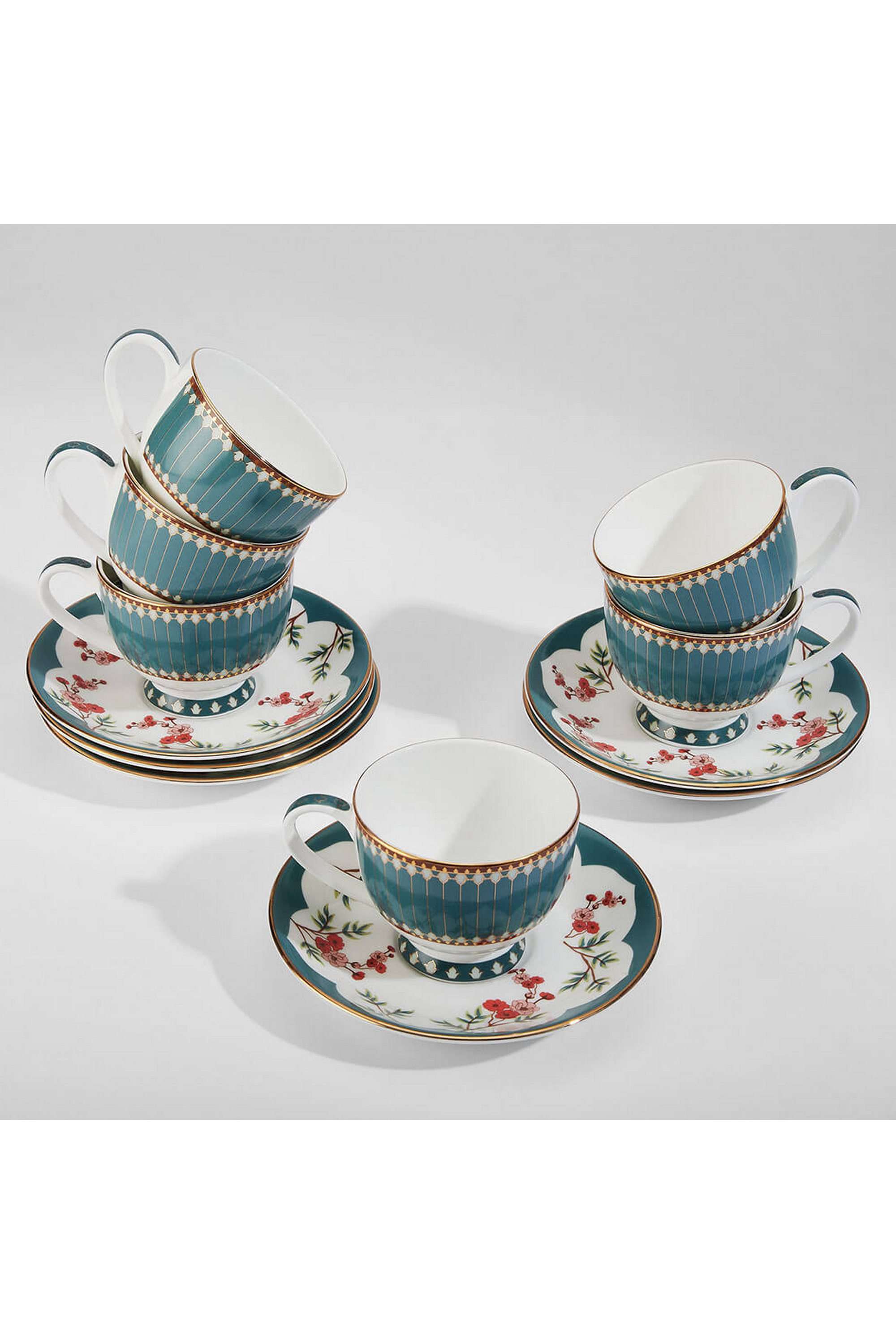 Grandeur-Greens-Cup-and-Saucer-Set-of-6-(New-Introduction)