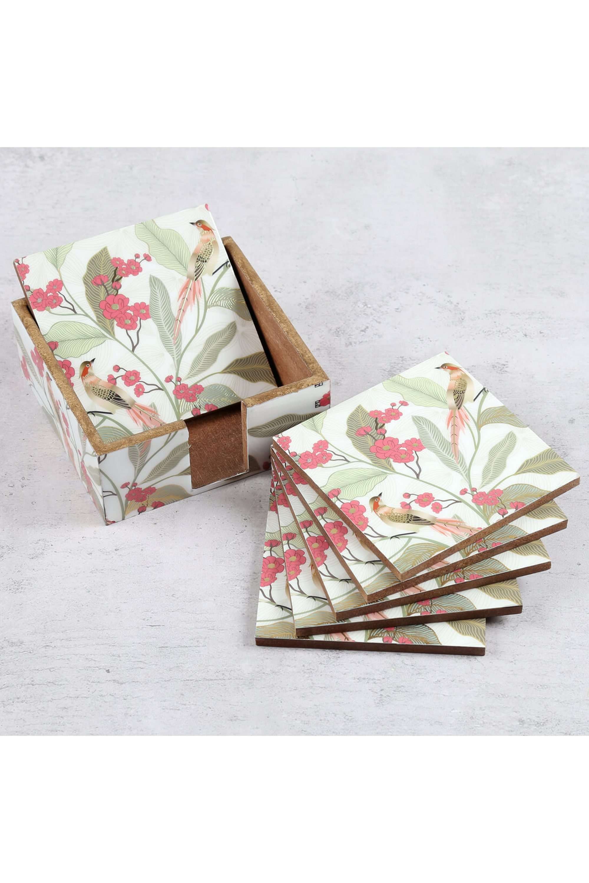 Bird-Land-Paradise-MDF-Coaster-with-Stand