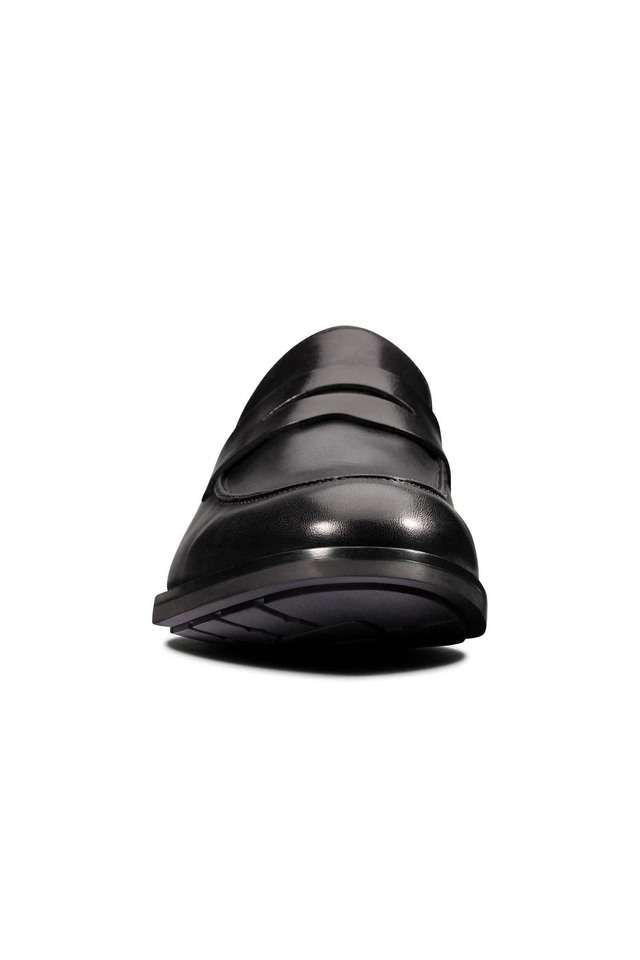 Clarks Un Aldric Step Slipper voor heren, zwart leder, 40 EU