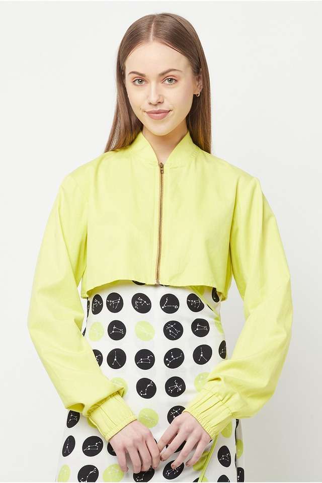 Solid Collared Cotton Blend Women Jacket-image-7