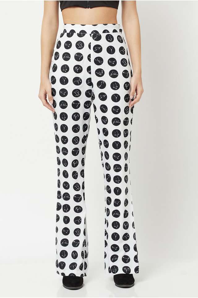 Polka Dots Lyocell Regular Fit Women's Casual Pants-image-17