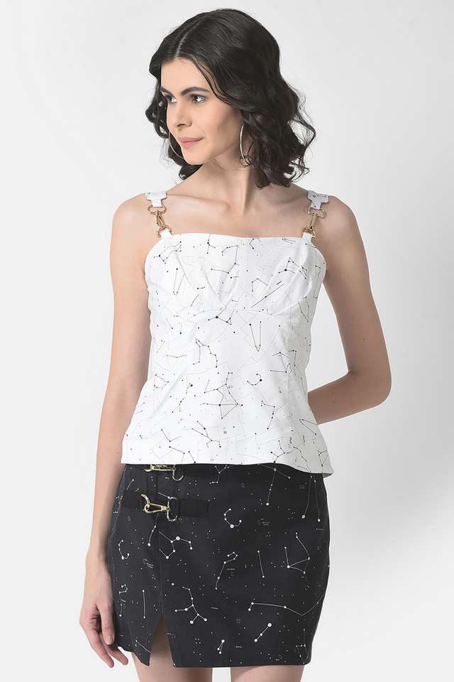 crimsoune club Printed Blended Fabric Square Neck Women Top-picture-41