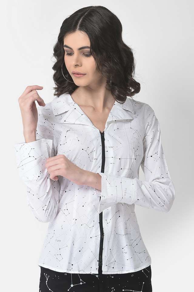 crimsoune club Printed Collared Cotton Women Casual Wear Shirt-picture-24