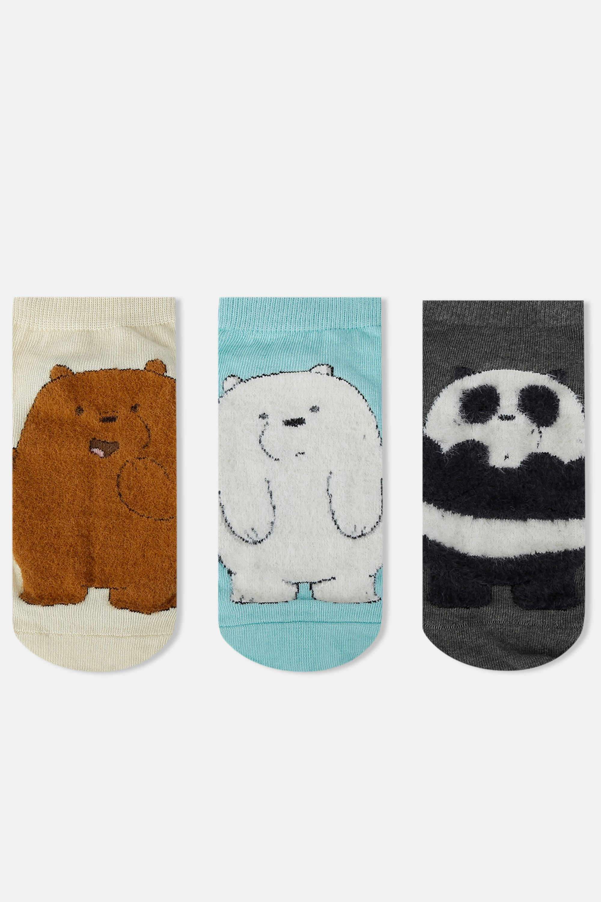 Women-s-We-Bare-Bears-Themed-Fur-Ankle-Socks