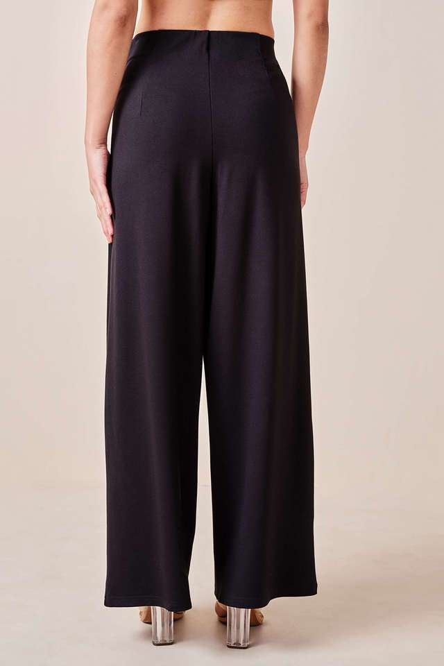 Solid-Slim-Fit-Rayon-Women-s-Formal-Wear-Trousers