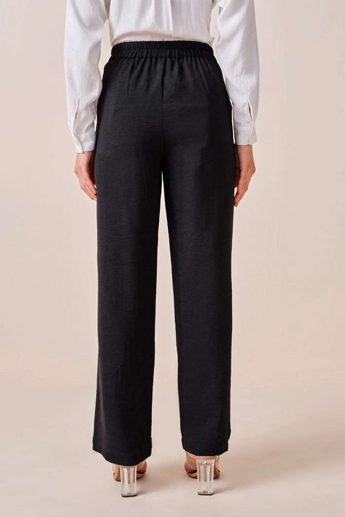 Solid-Straight-Fit-Polyester-Women-s-Formal-Wear-Trousers