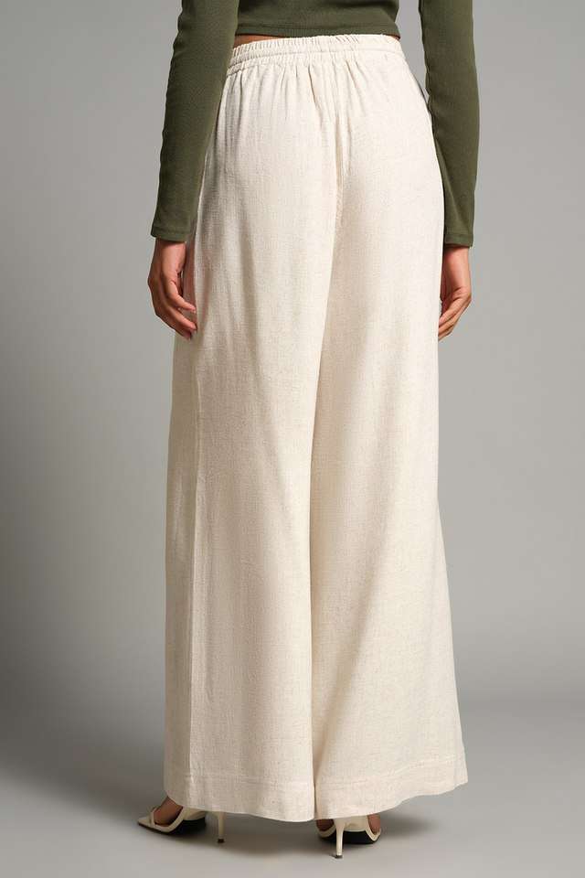 Solid-Relaxed-Fit-Rayon-Women-s-Casual-Wear-Trousers