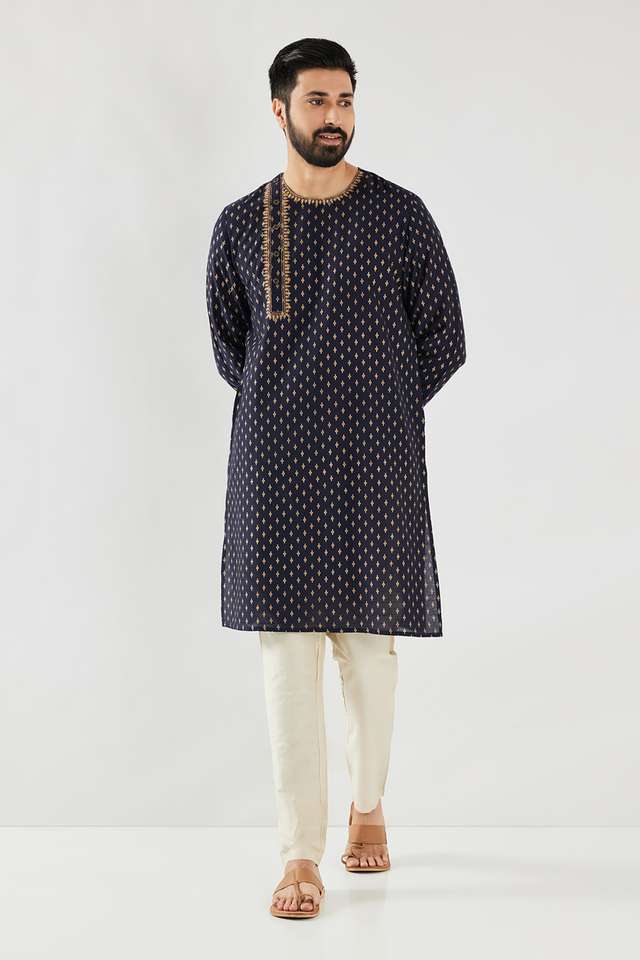 Solid-Viscose-Ankle-Length-Men-s-Pyjamas