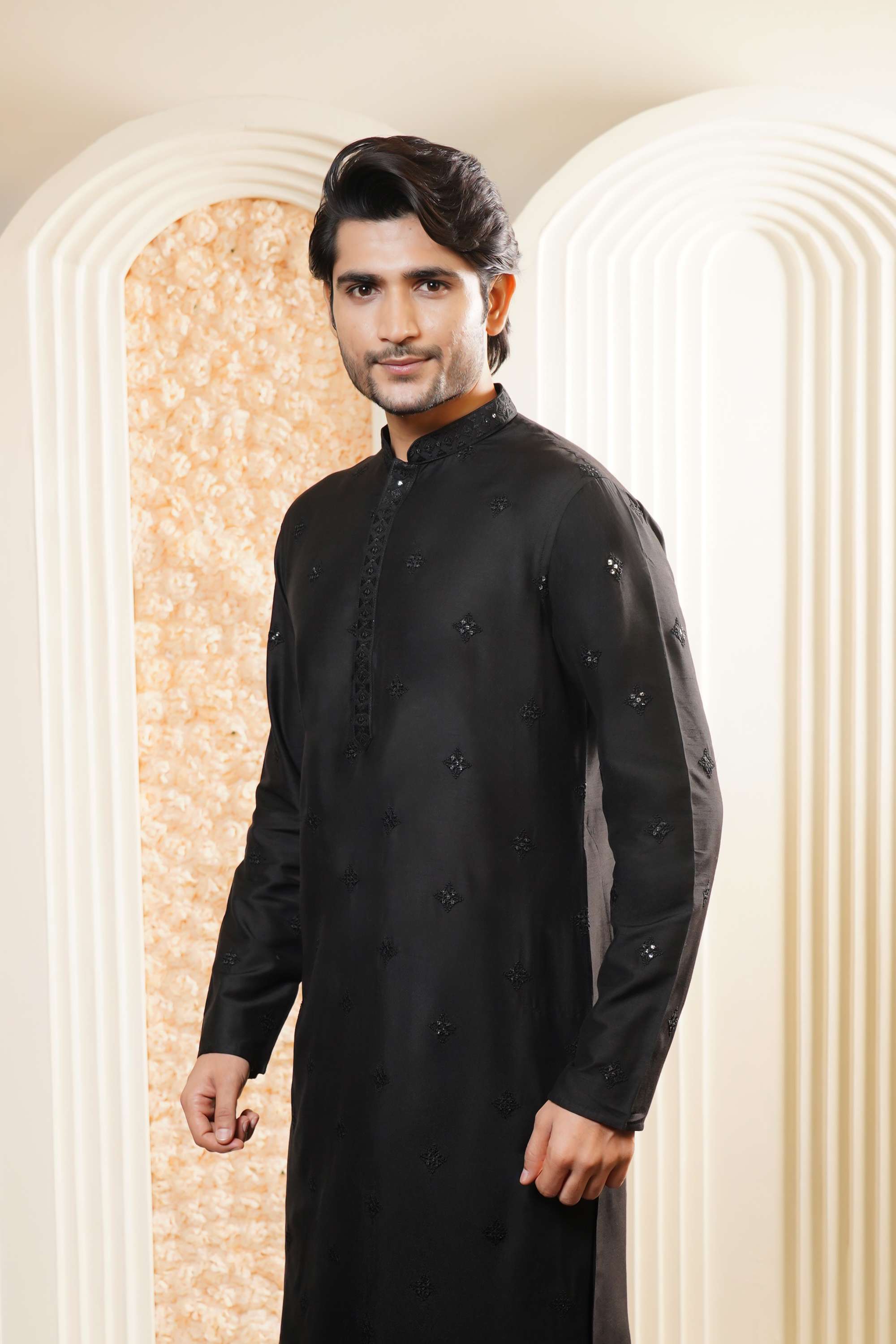 Embroidered-Blended-Fabric-Men-Casual-Wear-Pyjamas