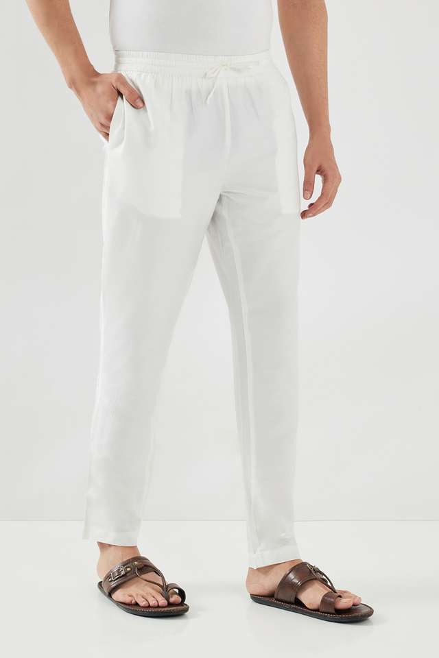 Solid-Viscose-Ankle-Length-Men-s-Pyjamas