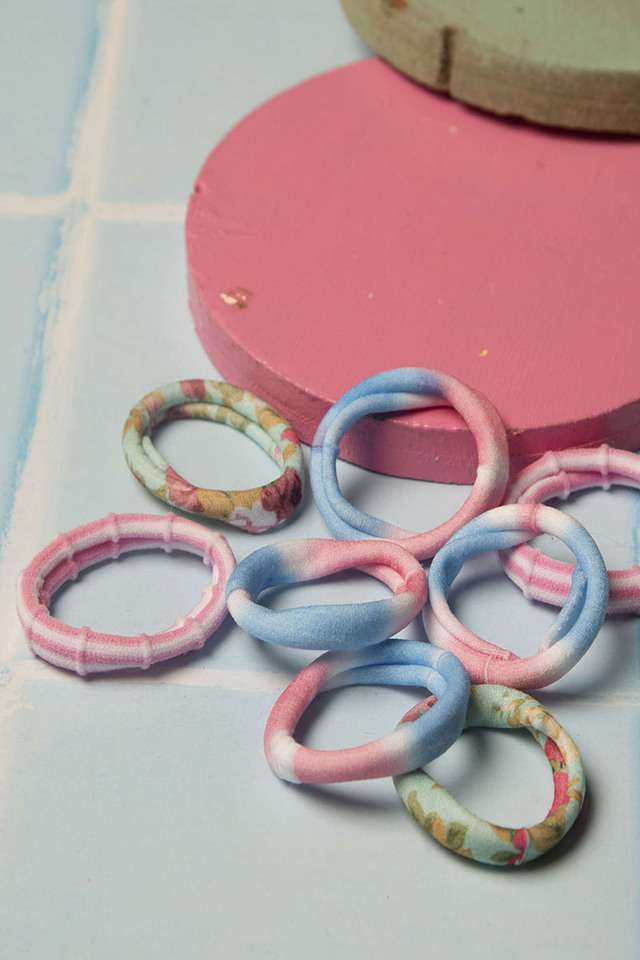 Multi-colored-Printed-Hair-Rubber-Bands-Pack-for-Girls-&-Women