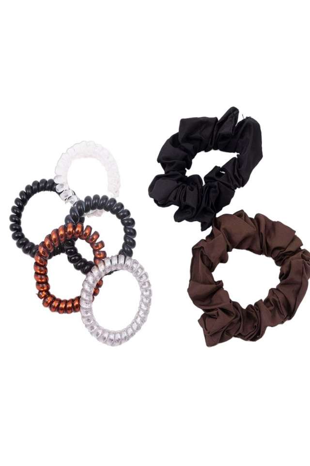 Multi-colored-Printed-Elastic-Scrunchies-&-Spiral-Rubber-Bands-for-Girls-&-Women