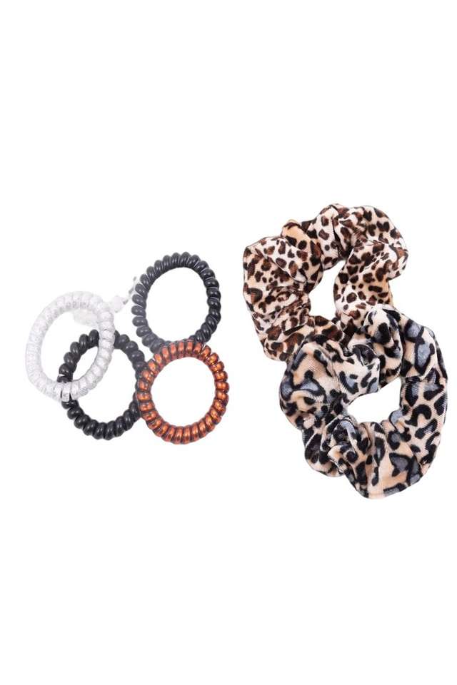 Multi-colored-Printed-Elastic-Scrunchies-&-Spiral-Rubber-Bands-for-Girls-&-Women