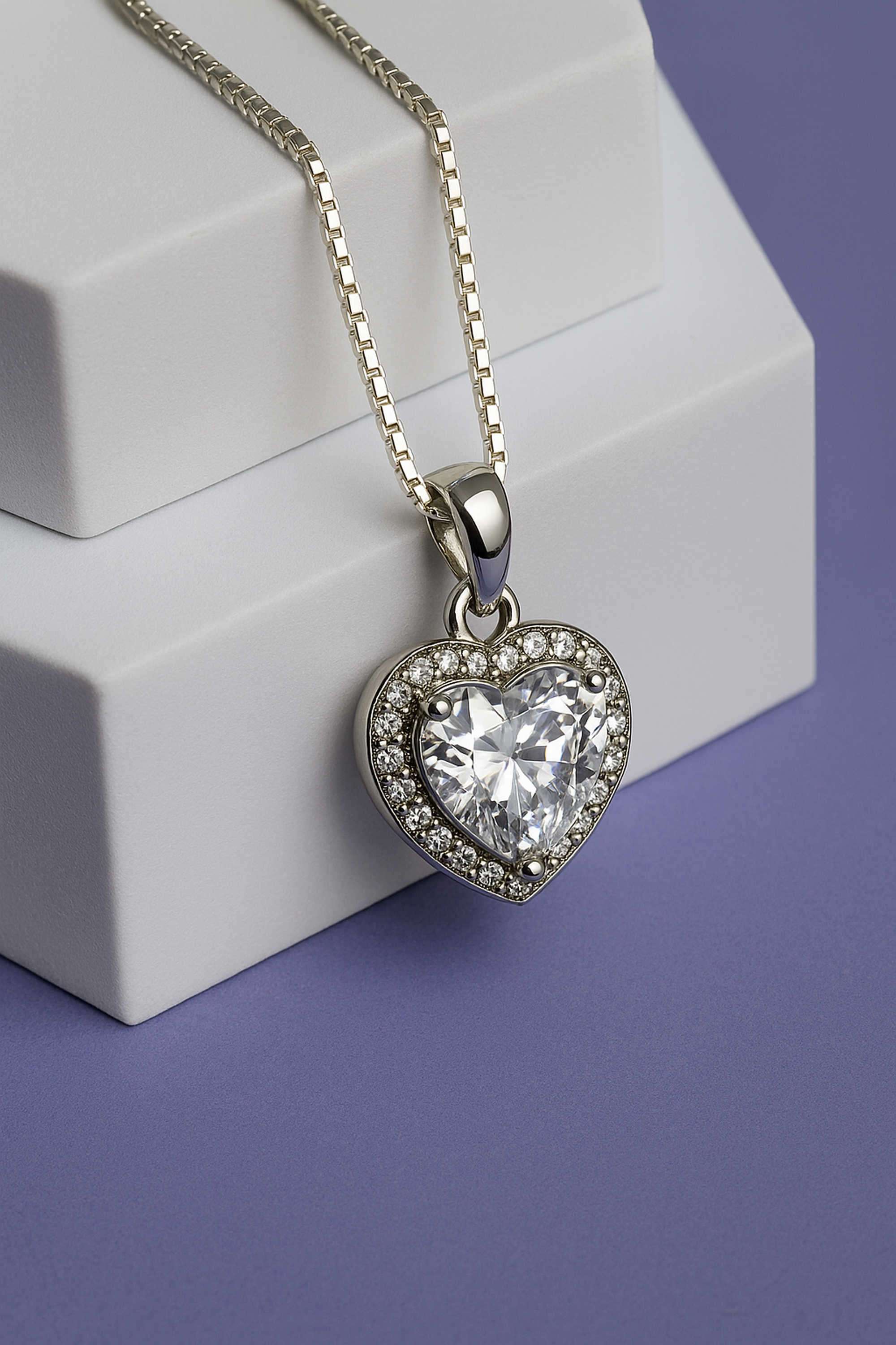 925-Silver-Hypoallergenic-Princess-Heart-White-CZ-Pendant