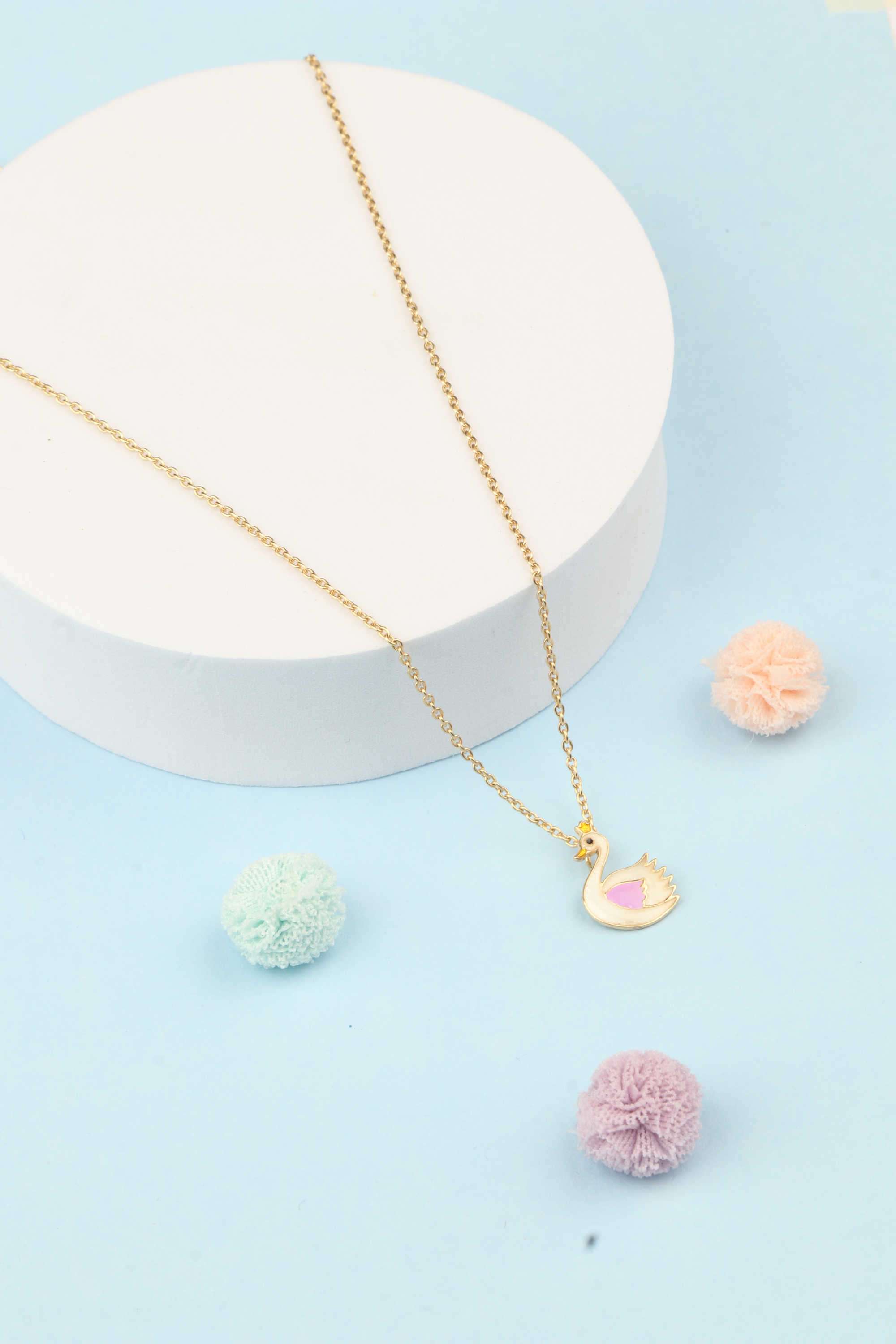 925-Silver-Hypoallergenic-Gold-Plated-Glow-in-the-Dark-Swan-Pendant