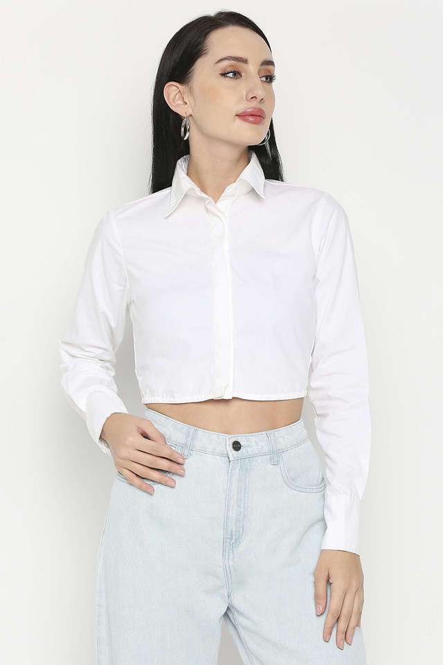 remanika Solid Collared Cotton Women Casual Wear Shirt-picture-19