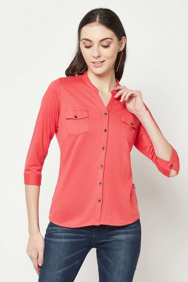 crimsoune club Solid Cotton Blend Women Shirt-picture-39