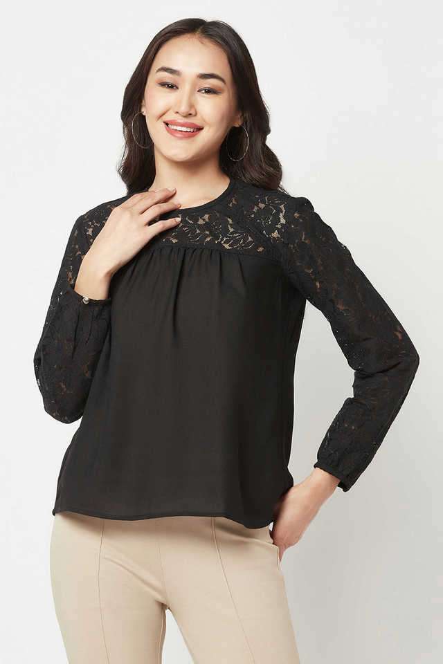 crimsoune club Floral Polyester Round Neck Women Top-picture-20