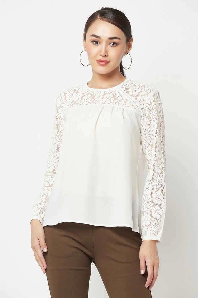 crimsoune club Floral Polyester Round Neck Women Top-picture-22