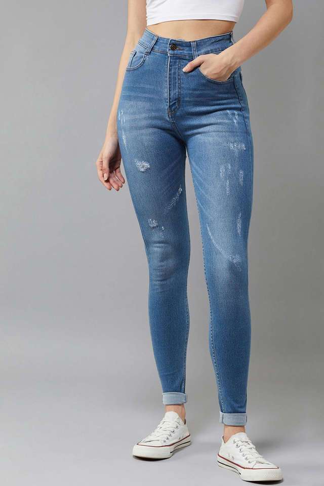 dolce crudo Heavy Wash Denim Skinny Fit Women's Jeans-picture-28