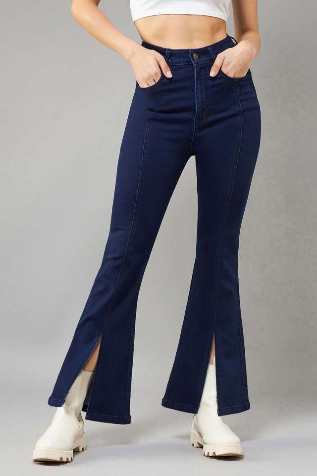 dolce crudo Dark Wash Denim Relaxed Fit Women's Jeans-picture-18