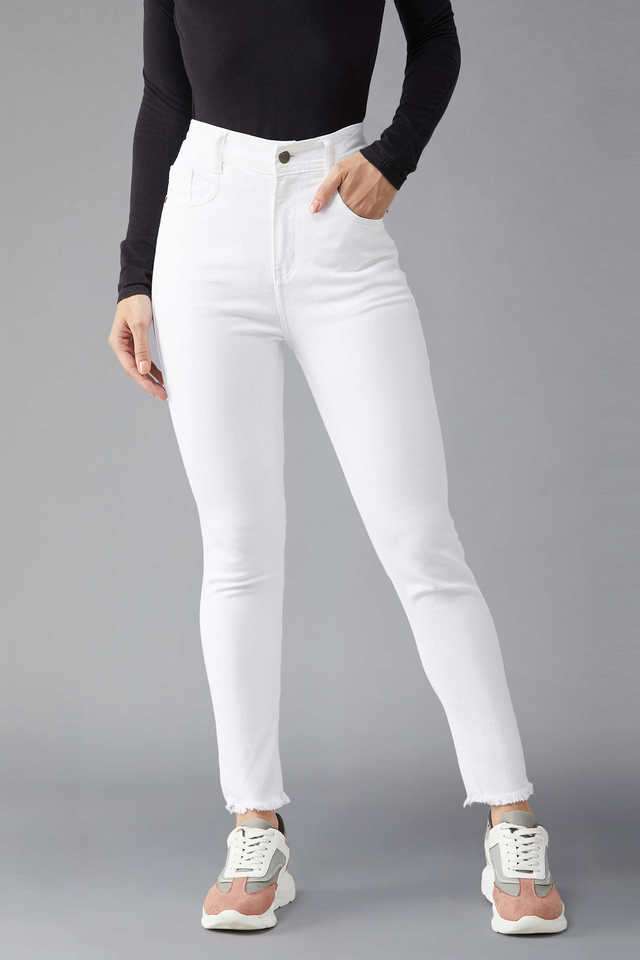 dolce crudo High Rise Bleach Wash Denim Skinny Fit Women's Jeans-picture-12