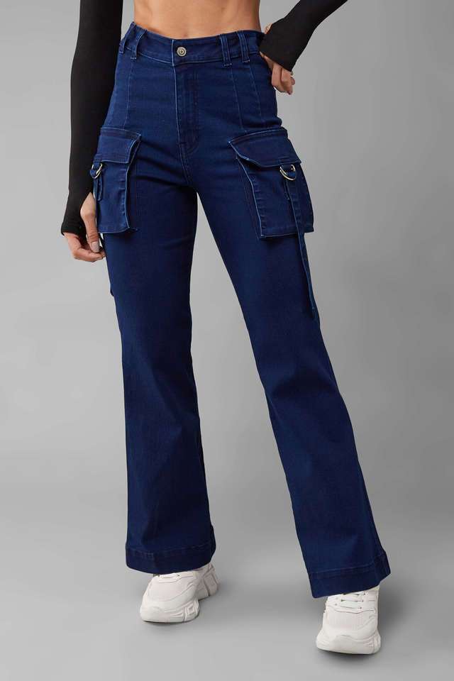 dolce crudo Dark Wash Denim Relaxed Fit Women's Jeans-picture-16