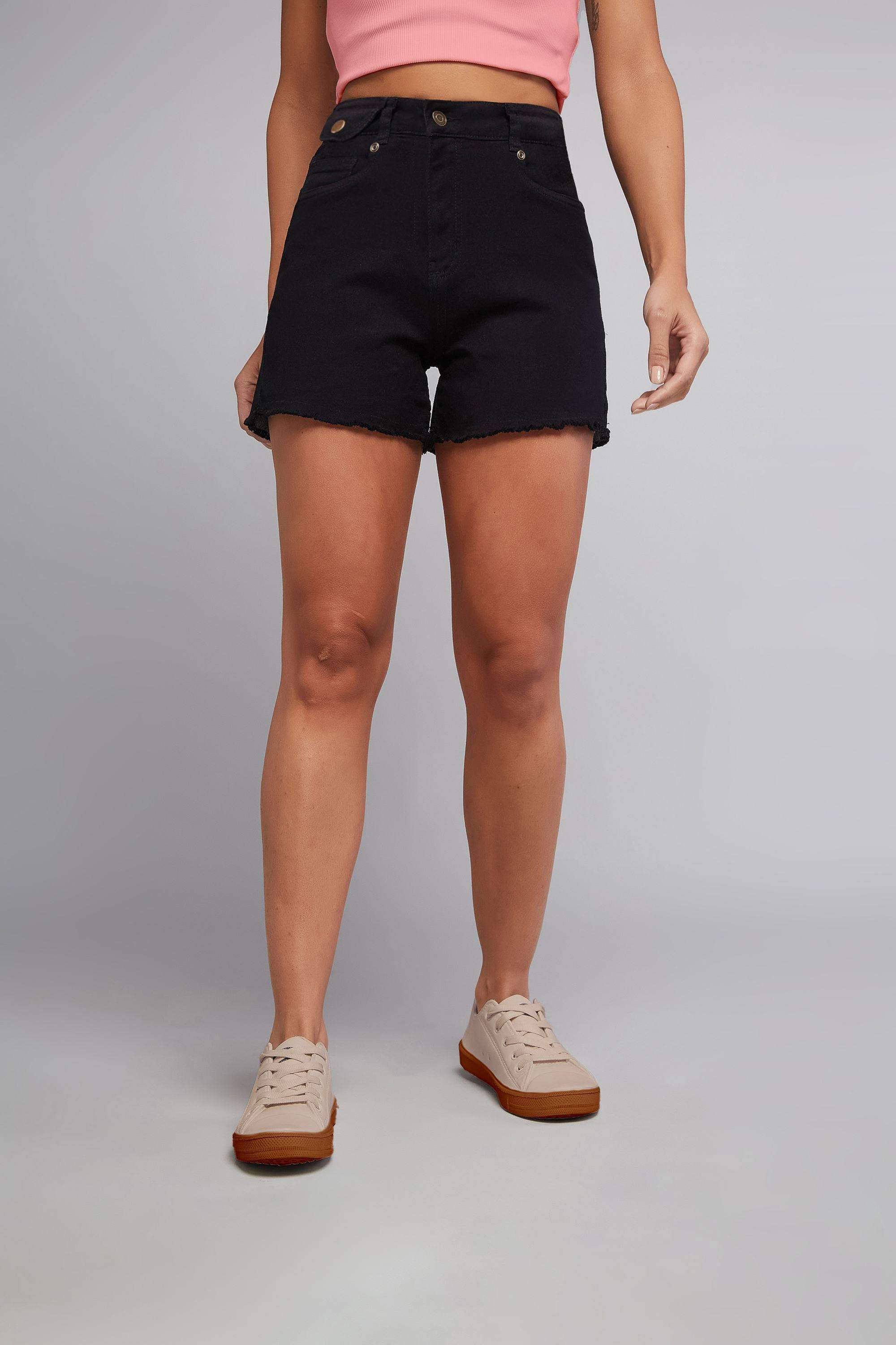 dolce crudo Solid Regular Fit Denim Women's Casual Wear Shorts-picture-11